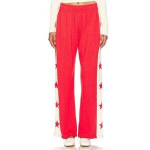 NWT Lauren Moshi Tawny Track Pant in Red & Bone